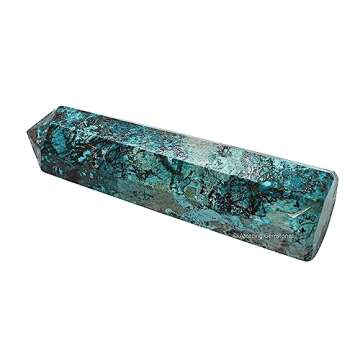 Chrysocolla Crystal Tower for Healing and Meditation