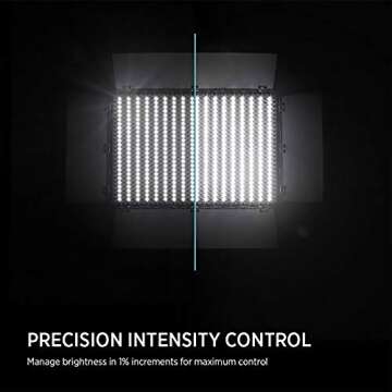 Fovitec 600 LED Daylight Panel Kit with Cases and Stand, 2 LED Panels and Barn Doors, 5600K, 95+ CRI for Portraits, Product Photography, Vlogging, and Live Streaming