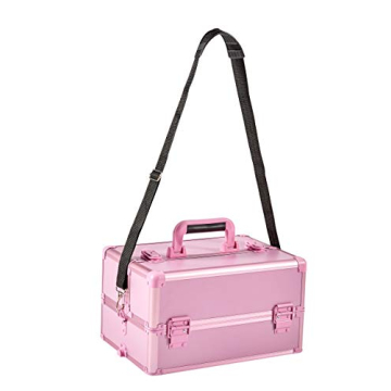 Train Case Rolling 5-in-1 with nail polish holder Portable Makeup Professional Cosmetic Organizer Makeup Traveling case Trolley Cart Trunk