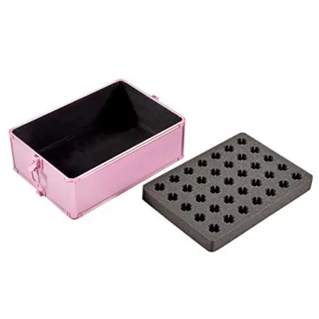 Train Case Rolling 5-in-1 with nail polish holder Portable Makeup Professional Cosmetic Organizer Makeup Traveling case Trolley Cart Trunk