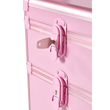 Train Case Rolling 5-in-1 with nail polish holder Portable Makeup Professional Cosmetic Organizer Makeup Traveling case Trolley Cart Trunk