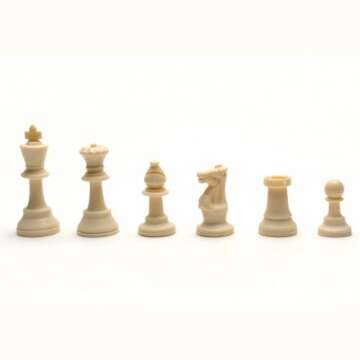 WE Games Chess Sets for Adults, Chess Board is 17 in., Chess Pieces with 3.08 inch King Travel Chess Set, Board Games Storage in Convenient Portable Carry Tube, Games for Adults