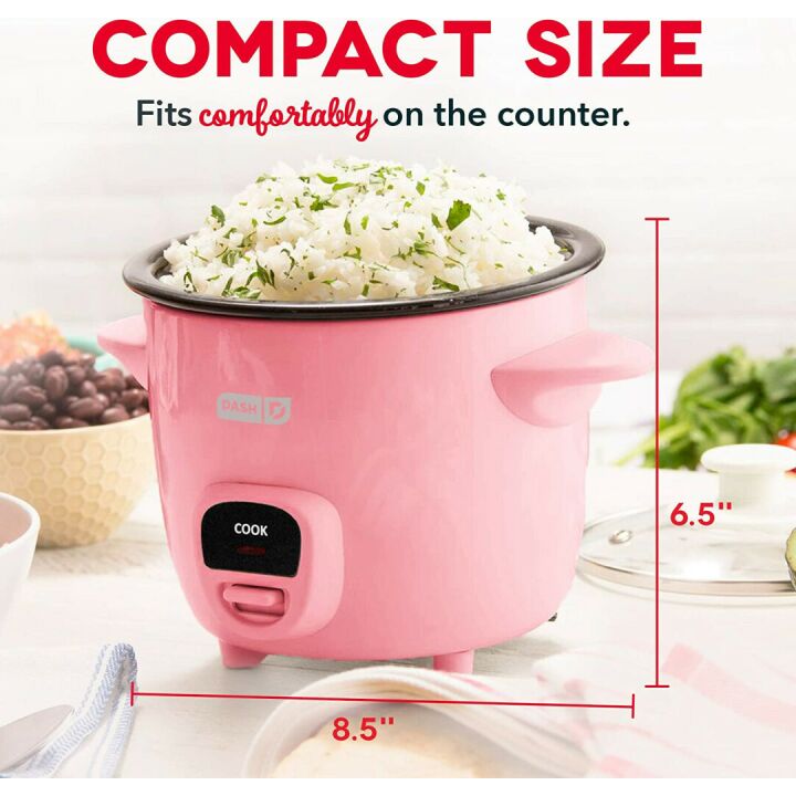 DASH Mini Rice Cooker & Steamer in Pink