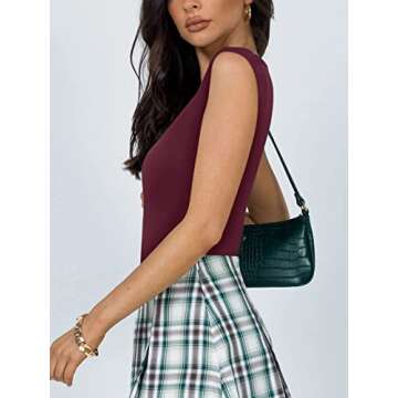 REORIA Women's Summer Sexy Casual V Neck Double Lined Seamless Sleeveless Slimming One Piece Leotard...