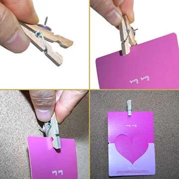 UpdateClassic 50 PCS Push Pin Clips, Wooden Push Pins for Cork Board, Teacher Supplies for Classroom Decorative Thumb Tacks for Bulletin Board