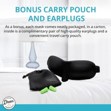 Sweet Dreams Contoured Sleep Mask with Earplugs Kit