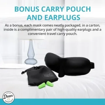 Sweet Dreams Contoured Sleep Mask with Earplugs Kit