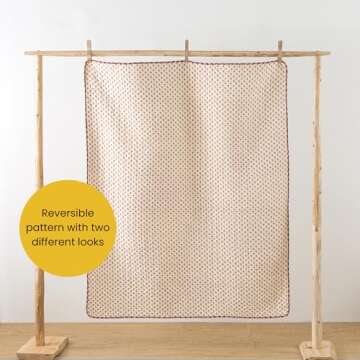 SLPR Floral Cotton Quilted Throw Blanket for Cozy Decor