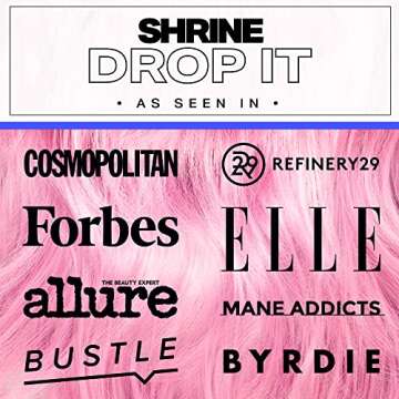 Shrine Drop It Temporary Hair Color - Mix Dye With Conditioner - Create Unique Shades - Semi-Permanent Bright Colors Blend Easily - Multi-Use - Vegan & Cruelty-Free - 200 Drops Per Bottle (Silver)