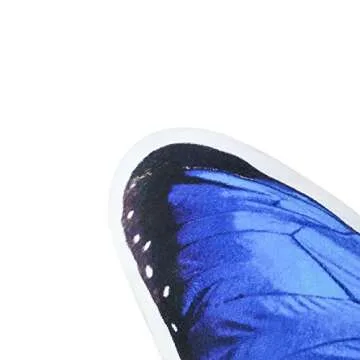 JWH 3D Butterfly Pillow Decorative Plush Throw Pillow Colorful Animal Print Cushion Bed Couch Living Room Bedroom Farmhouse 13x15 Inch Blue