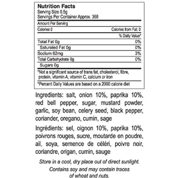 Gourmet Collection Spice Blend for Cooking Veggies and Fries