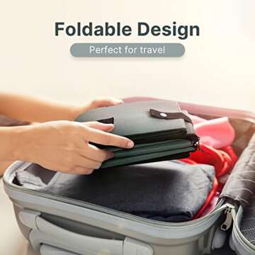 Upgrade Portable Litter Box with Lid, Leak-Proof Collapsible Cat Litter Box Great for Travel Hotel Stays and Road Trip 18x14x5.5 Inches