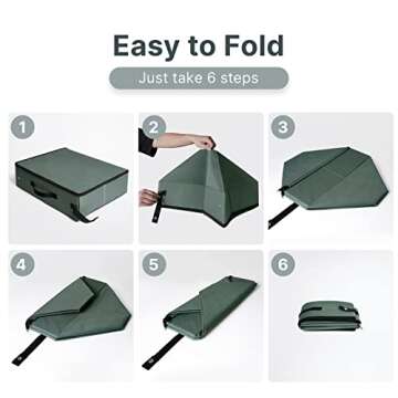 Upgrade Portable Litter Box with Lid, Leak-Proof Collapsible Cat Litter Box Great for Travel Hotel Stays and Road Trip 18x14x5.5 Inches