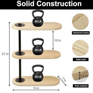 VEBAVO Rotating Window Plant Shelves for Optimal Light Exposure 16 inch, Wooden Window Shelf for Plants 3 Tier for Small Spaces, Stylish and Functional Indoor Plant Stand to Enhance Your Home Decor