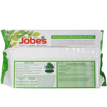 Jobe’s Slow Release Tree and Shrub Fertilizer Spikes, Easy Plant Care for Oak, Maple, Dogwood, Box...