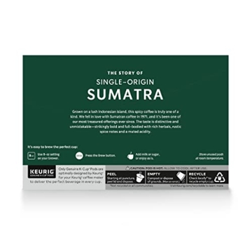 Starbucks Sumatra Dark Roast K-Cup Pods for Keurig, 60 Total