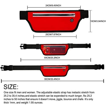 KEGE Reflective Running Belt Fanny Pack | Lightweight & Water Resistant