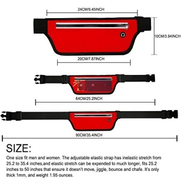 KEGE Reflective Running Belt Fanny Pack | Lightweight & Water Resistant