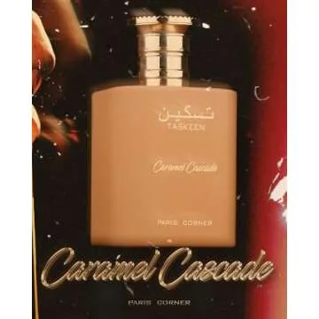 Paris Corner | Taskeen Caramel Cascade EDP - 3.4 Fl Oz | Sweet Elegance Perfume for Women and Men | Unisex Fragrance Featuring Caramel, Milk, Tonka Bean & Honey