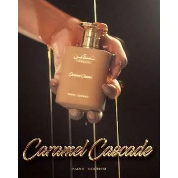 Paris Corner | Taskeen Caramel Cascade EDP - 3.4 Fl Oz | Sweet Elegance Perfume for Women and Men | Unisex Fragrance Featuring Caramel, Milk, Tonka Bean & Honey