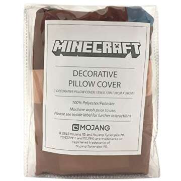 Jay Franco Minecraft Decorative Pillow Cover Dirt Block