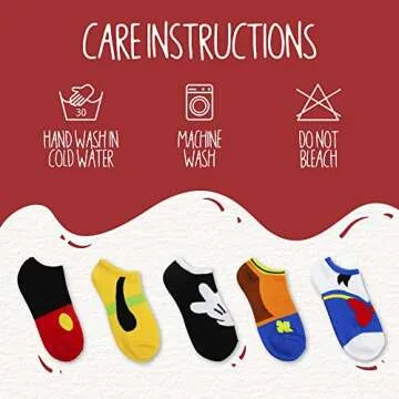 Disney Mickey Mouse Women's 5 Pack No Show Socks