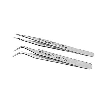 Precision Tweezers Set for Electronics, Crafting & Beauty
