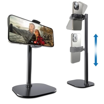 Cooper Chat Stand, Height Adjustable Cell Phone Stand for Desk | Rotating, Tilting Cell Phone Holder...