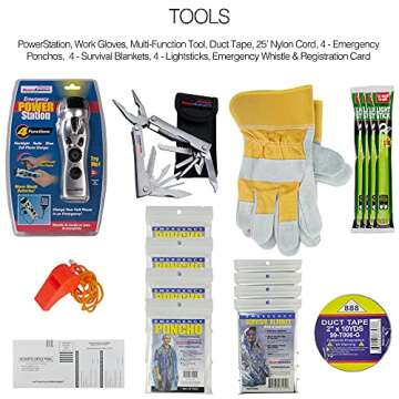 Ready America Deluxe Emergency Survival Kit for 4