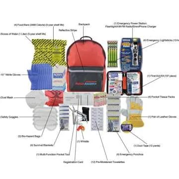Ready America Deluxe Emergency Survival Kit for 4