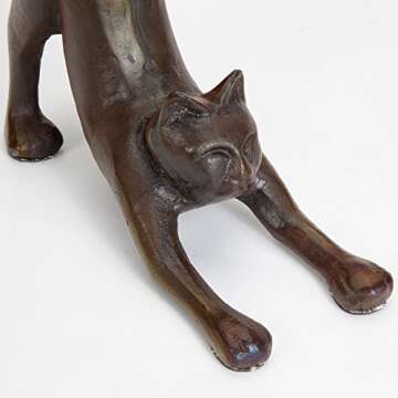 Bits and Pieces - Cat Paper Towel or Toilet Paper Holder Sculpture - Cast Iron - Kitchen Statue/Accessory - Bathroom Decor