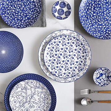 Selamica Porcelain Dinner Plates Set of 6 - Vibrant Designs