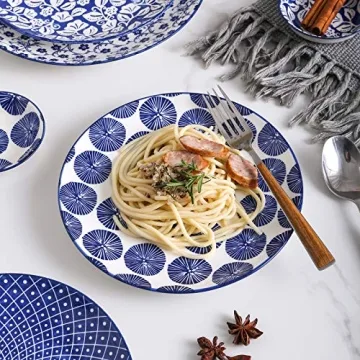 Selamica Porcelain Dinner Plates Set of 6 - Vibrant Designs