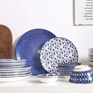 Selamica Porcelain Dinner Plates Set of 6 - Vibrant Designs