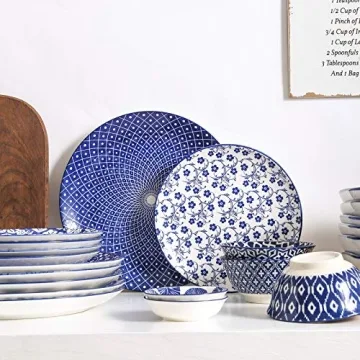 Selamica Porcelain Dinner Plates Set of 6 - Vibrant Designs