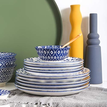 Selamica Porcelain Dinner Plates Set of 6 - Vibrant Designs