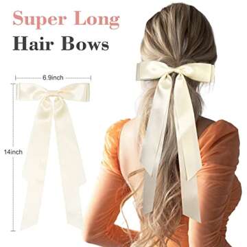 Stylish Large Satin Hair Bows for Weddings and Prom