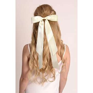 Stylish Large Satin Hair Bows for Weddings and Prom