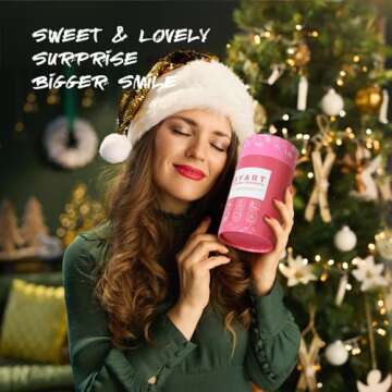 Shower Steamers Aromatherapy - Christmas Gifts for Women, 8 Pack Pure Essential Oil Shower Bombs for Home Spa, Stress Relief, Body&Soul Relaxing Bath Bombs, Stocking Stuffer for Girls, Pink