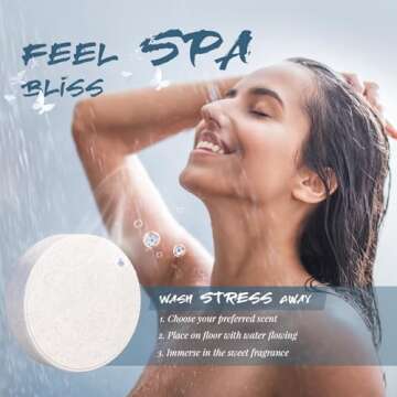 Shower Steamers Aromatherapy - Christmas Gifts for Women, 8 Pack Pure Essential Oil Shower Bombs for Home Spa, Stress Relief, Body&Soul Relaxing Bath Bombs, Stocking Stuffer for Girls, Pink