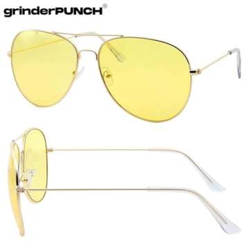grinderPUNCH Night Vision Driving Sunglasses - Glare Reduction