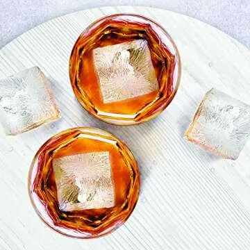 Tovolo Elements, Set of 2 Silicone Extra-Large Ice Cubes for Whiskey, Bourbon, Cocktails & More, BPA-Free & Dishwasher-Safe, XL Trays, Cool Gray