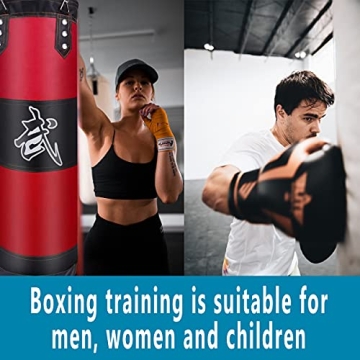 ZERUIDM Heavy Duty Punching Bag Set for MMA Karate Training