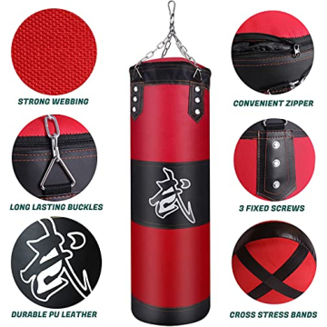 ZERUIDM Heavy Duty Punching Bag Set for MMA Karate Training