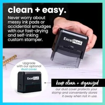 ExcelMark Medium Custom Rubber Stamp for Easy Stamping