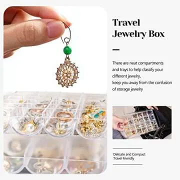 Inmorven Clear Jewelry Organizer Box - 3-Layer Stackable Storage