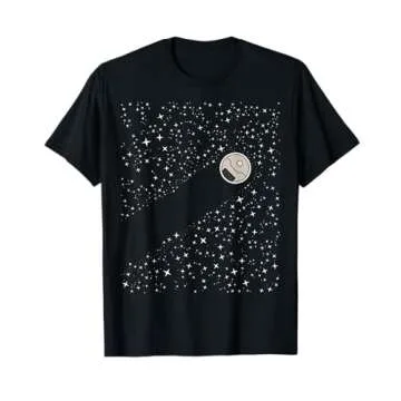 Funny Robot Vacuum Cleans Up Stars on the Milky Way T-Shirt