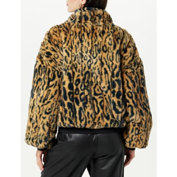 Soft Cheetah Print Faux Fur Bomber Jacket by The Drop