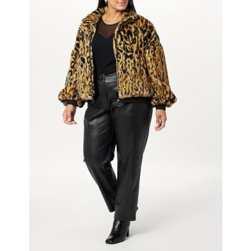 Soft Cheetah Print Faux Fur Bomber Jacket by The Drop