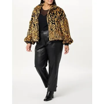 Soft Cheetah Print Faux Fur Bomber Jacket by The Drop